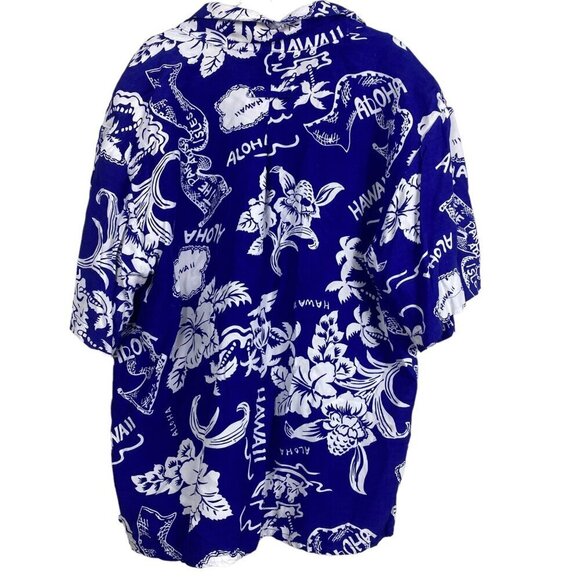 CounterParts Hawaiian Blue Floral Short Sleeve Top Size Large - Picture 7 of 9